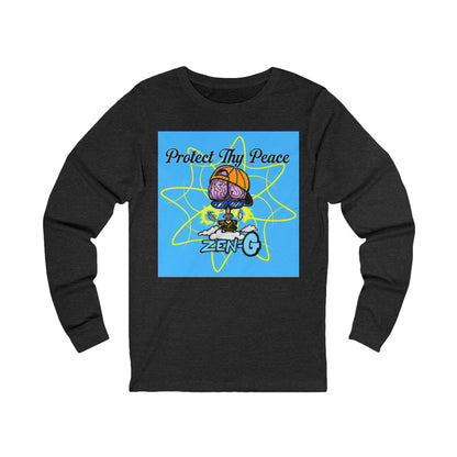 Protect Thy Peace Long Sleeve Tee, Unisex Casual Shirt, Zen Apparel, Peaceful Vibes, Mindfulness Gift, Everyday Wear