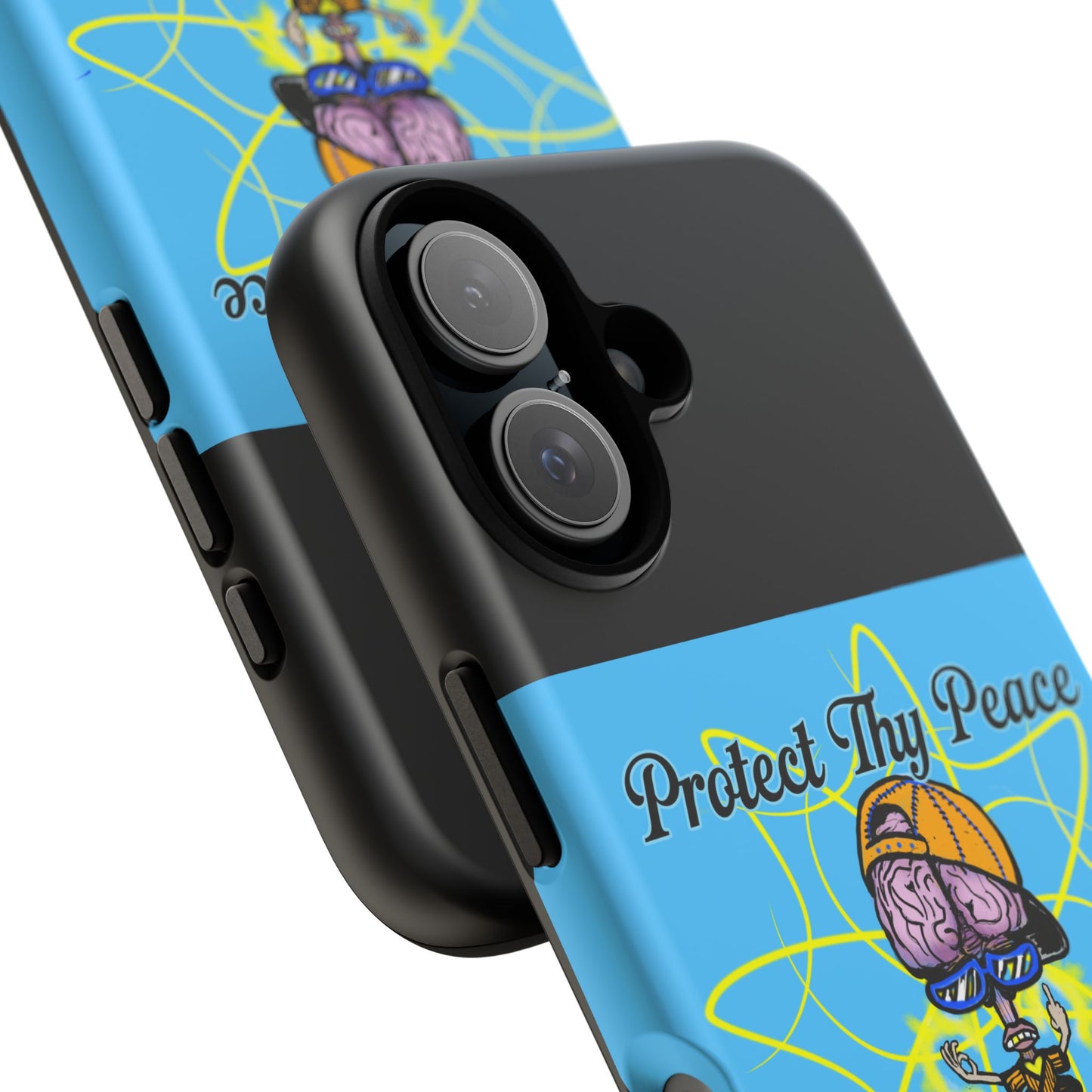Protect Thy Peace Phone Case, Zen G Tough Case for Stress Relief, Unique Phone Accessory, Holiday Gift, Vibrant Design