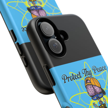 Protect Thy Peace Phone Case, Zen G Tough Case for Stress Relief, Unique Phone Accessory, Holiday Gift, Vibrant Design