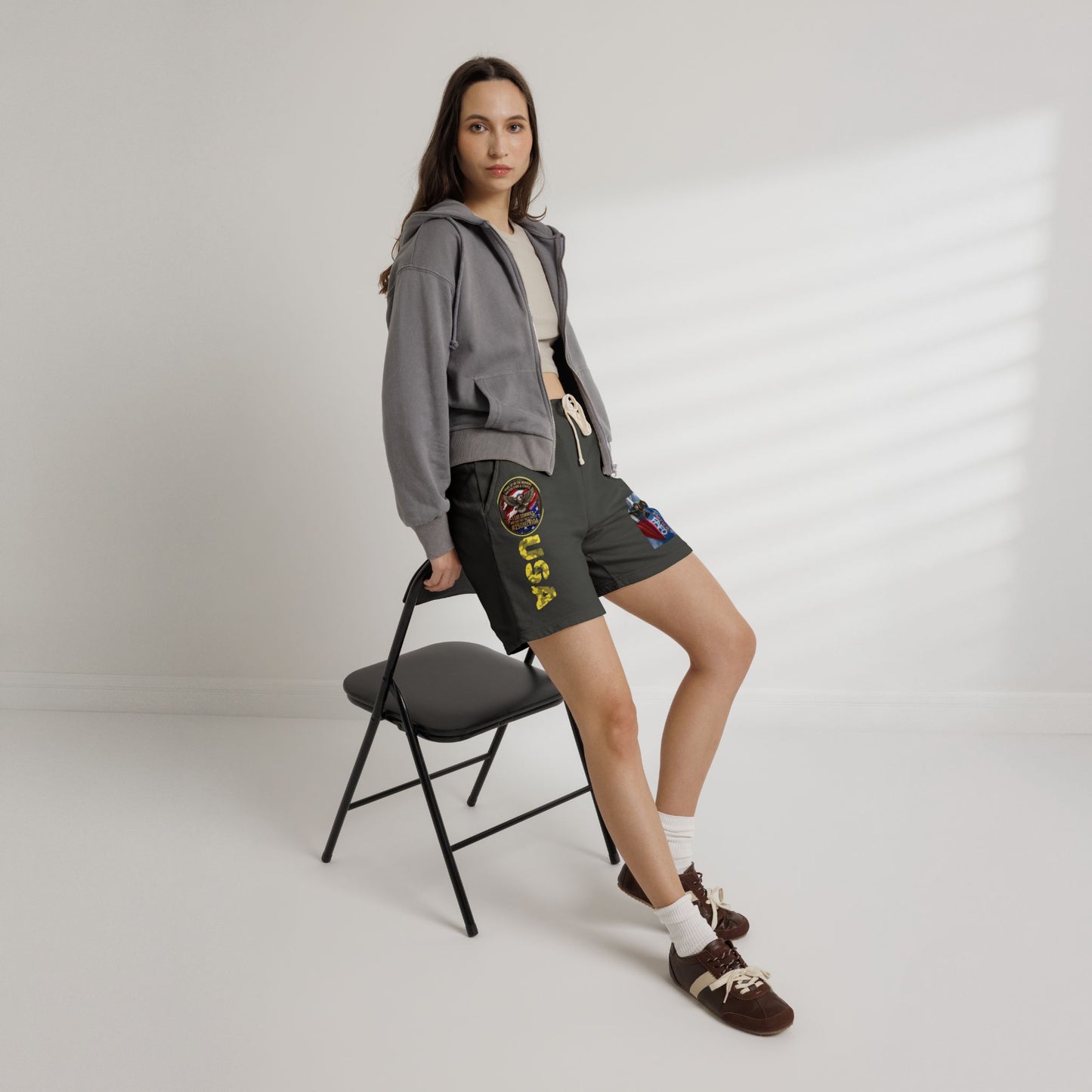 Graphic Sweat Shorts - USA 250 Patch & Retro Hero Print