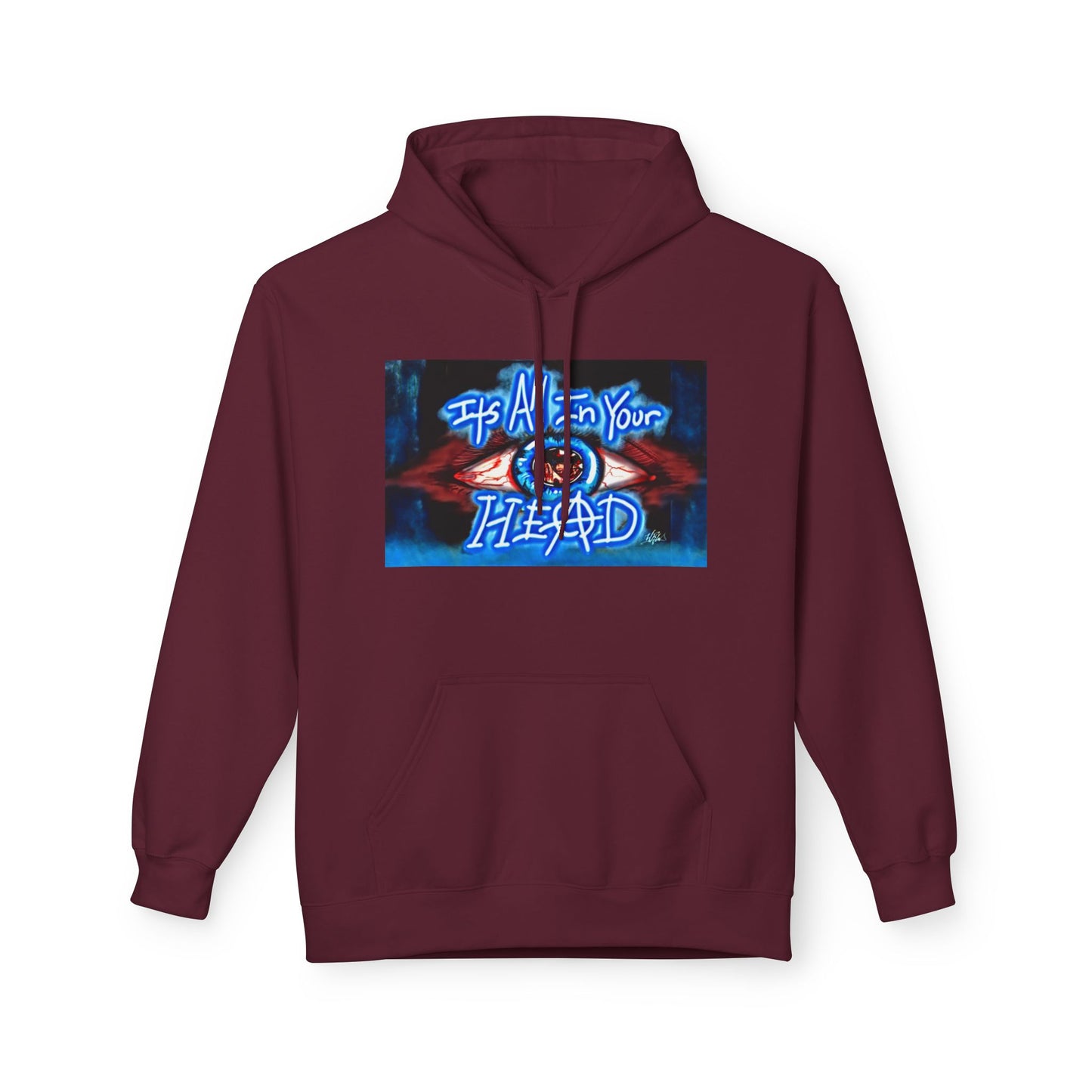 Unisex Fleece Hoodie - 'It's All In Your Head' Graphic Design