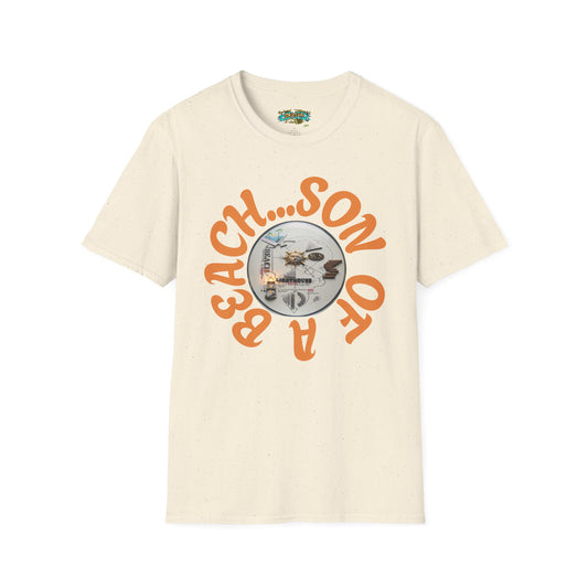 Beach Vibe Graphic T-Shirt — "Beach...Son of a" Retro Surf Design