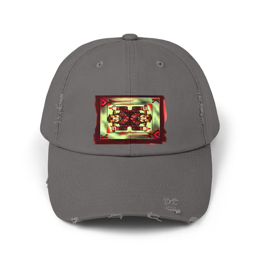 Stylish King Unisex Distressed Cap with Unique Artwork, Casual Hat, Vintage Lifestyle Accessory, Perfect Gift for Trendsetters,