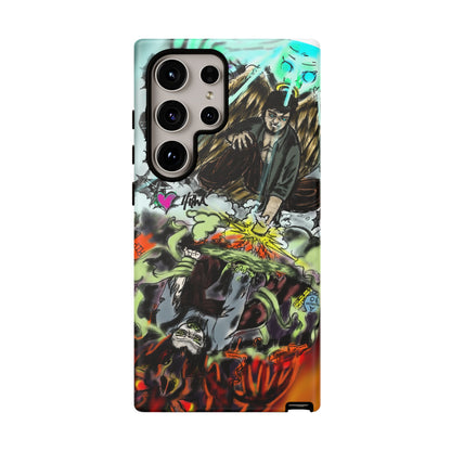 Tough Cases Phone Case, Edgy Art Phone Cover, Unique Gift for Him, Phone Accessories, Halloween Decor