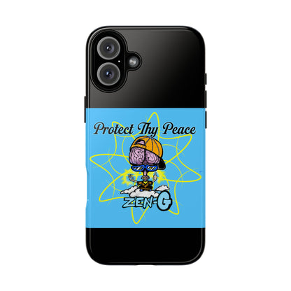 Protect Thy Peace Phone Case, Zen G Tough Case for Stress Relief, Unique Phone Accessory, Holiday Gift, Vibrant Design