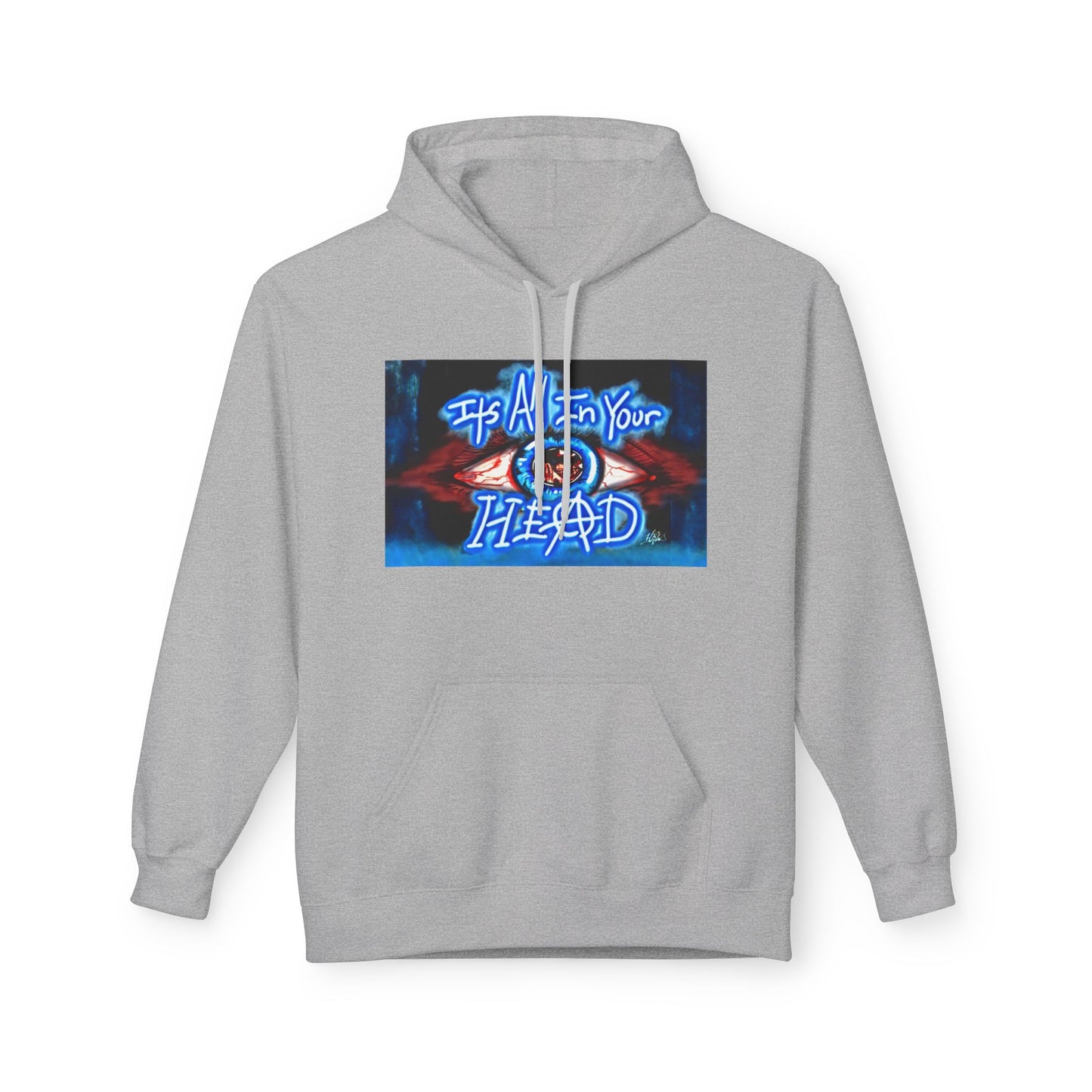 Unisex Fleece Hoodie - 'It's All In Your Head' Graphic Design
