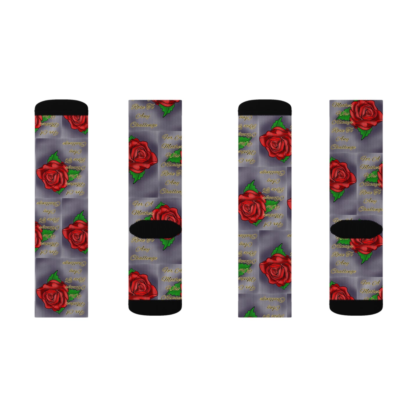 Rose Pattern Sublimation Socks | Cute Gift for Flower Lovers, Unique Fashion Accessory, Cozy Home Wear, Perfect for Birthdays, Floral Design