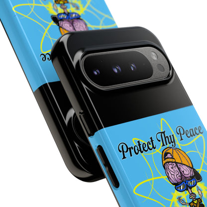 Protect Thy Peace Phone Case, Zen G Tough Case for Stress Relief, Unique Phone Accessory, Holiday Gift, Vibrant Design