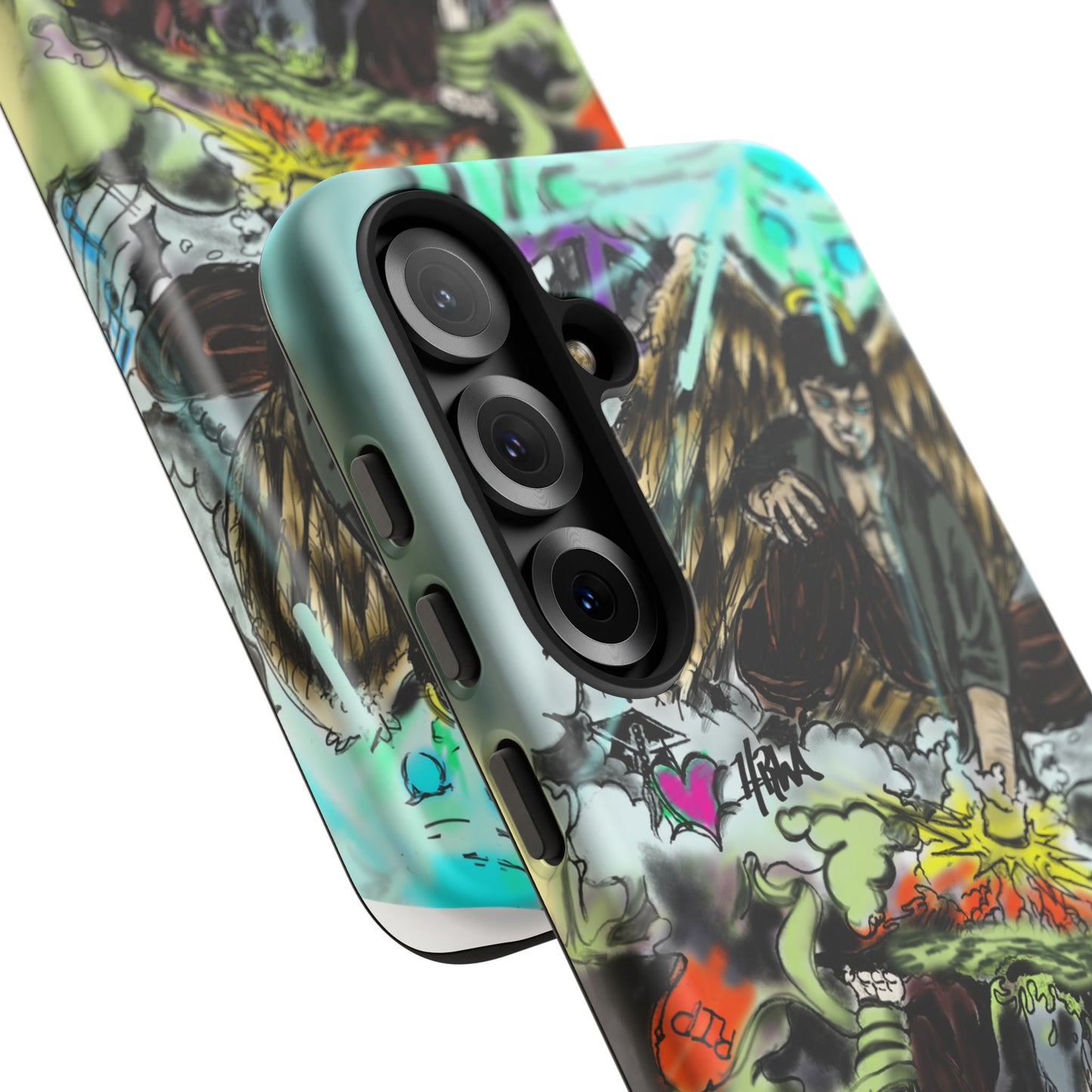 Tough Cases Phone Case, Edgy Art Phone Cover, Unique Gift for Him, Phone Accessories, Halloween Decor