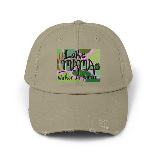 Lake Mama Distressed Cap - Perfect for Outdoor Adventures & Summertime Fun!