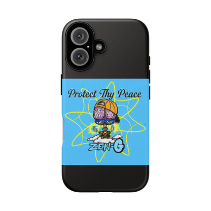 Protect Thy Peace Phone Case, Zen G Tough Case for Stress Relief, Unique Phone Accessory, Holiday Gift, Vibrant Design