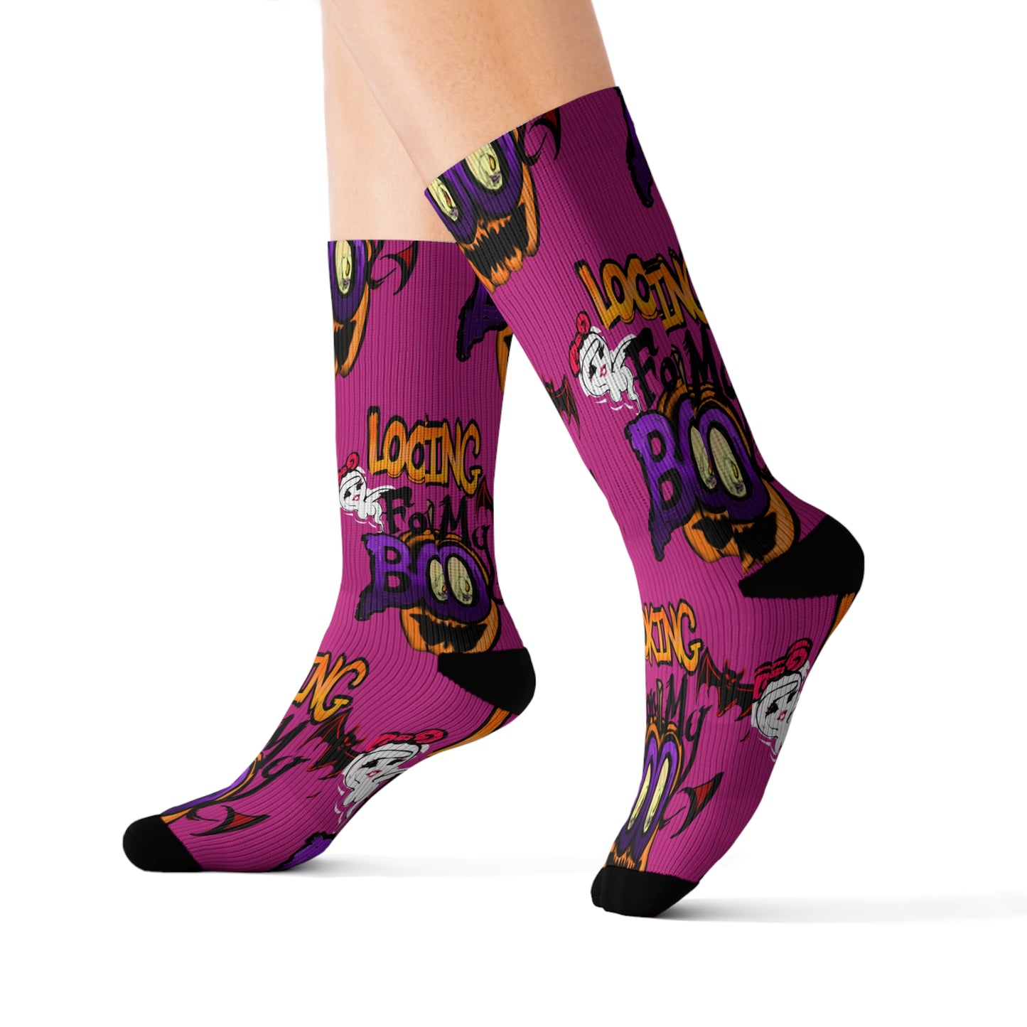 Halloween Sublimation Socks, Fun Socks for Halloween, Spooky Gifts, Costume Accessories, Sock Party Favors