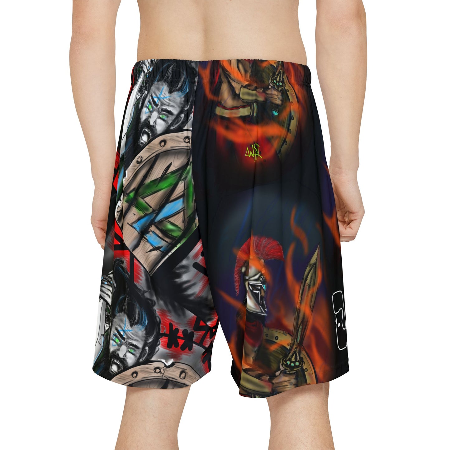 Warrior Graphic Men’s Sports Shorts - LFG!!!  Spartan and Viking design