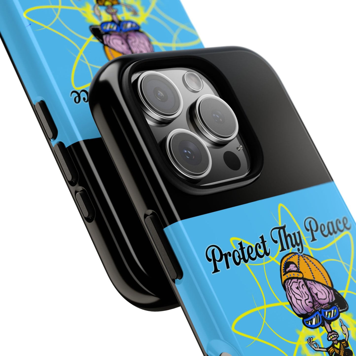 Protect Thy Peace Phone Case, Zen G Tough Case for Stress Relief, Unique Phone Accessory, Holiday Gift, Vibrant Design