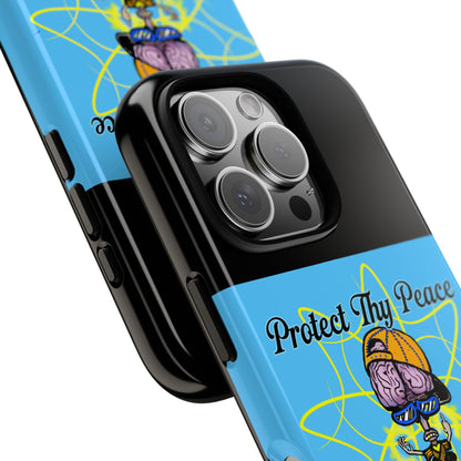 Protect Thy Peace Phone Case, Zen G Tough Case for Stress Relief, Unique Phone Accessory, Holiday Gift, Vibrant Design