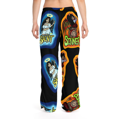 Saint & Sinner Women's Pajama Pants, Cozy Sleepwear, Unique Gift, Lounge Pants, Holiday Pajamas, Fun Home Wear
