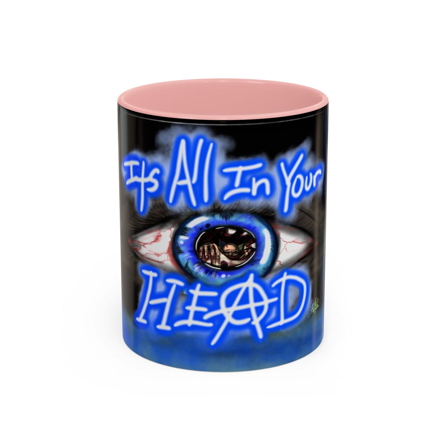 All In Your Head Accent Coffee Mug - Unique Gift for Coffee Lovers