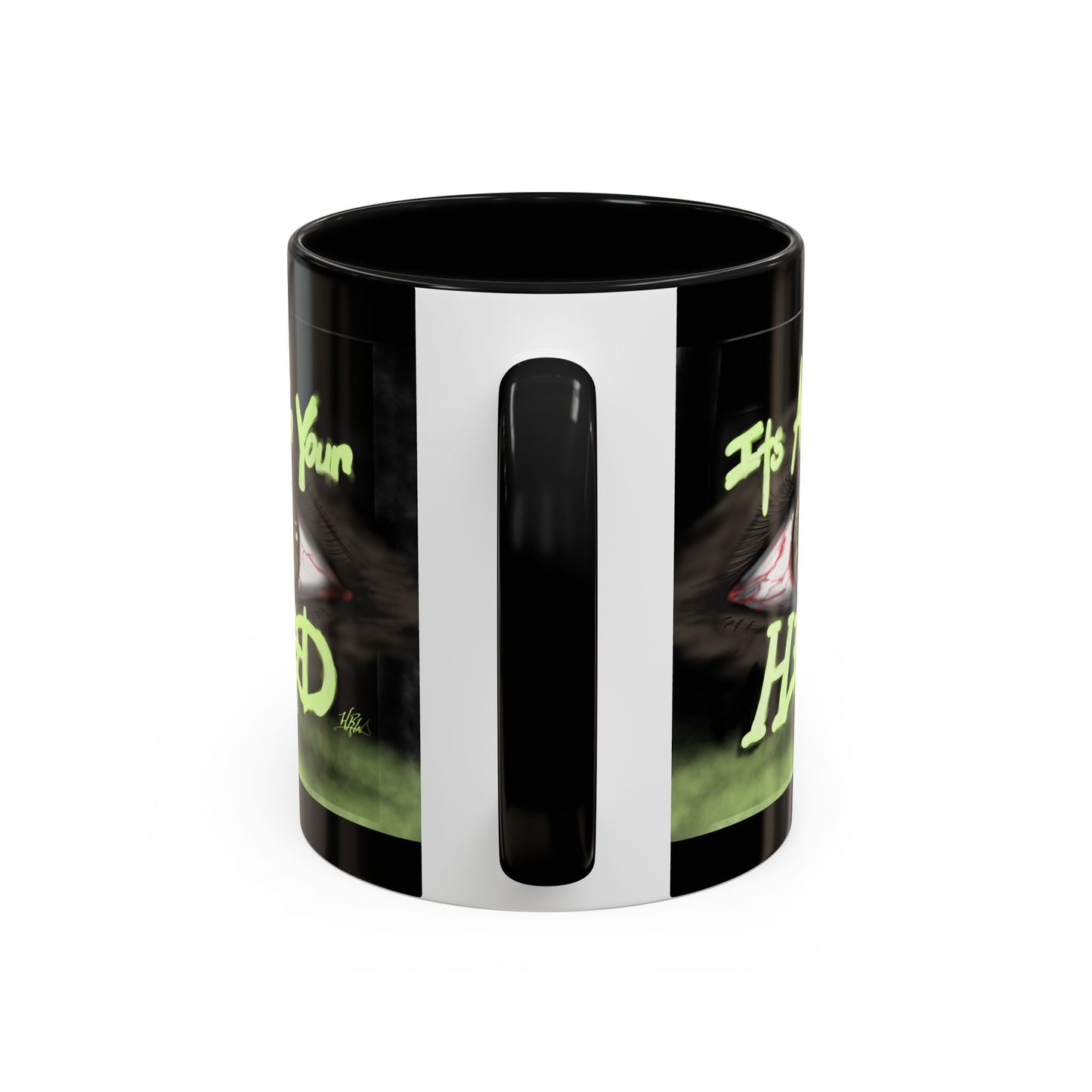 Edgy Accent Coffee Mug - Unique Gift for Artists, Home Decor, Halloween, Motivational Drinkware, Gothic Style, Mindful Daily Use