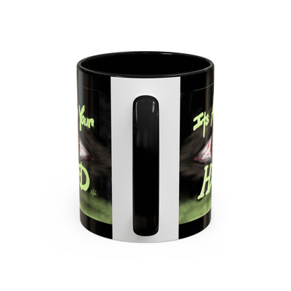 Edgy Accent Coffee Mug - Unique Gift for Artists, Home Decor, Halloween, Motivational Drinkware, Gothic Style, Mindful Daily Use