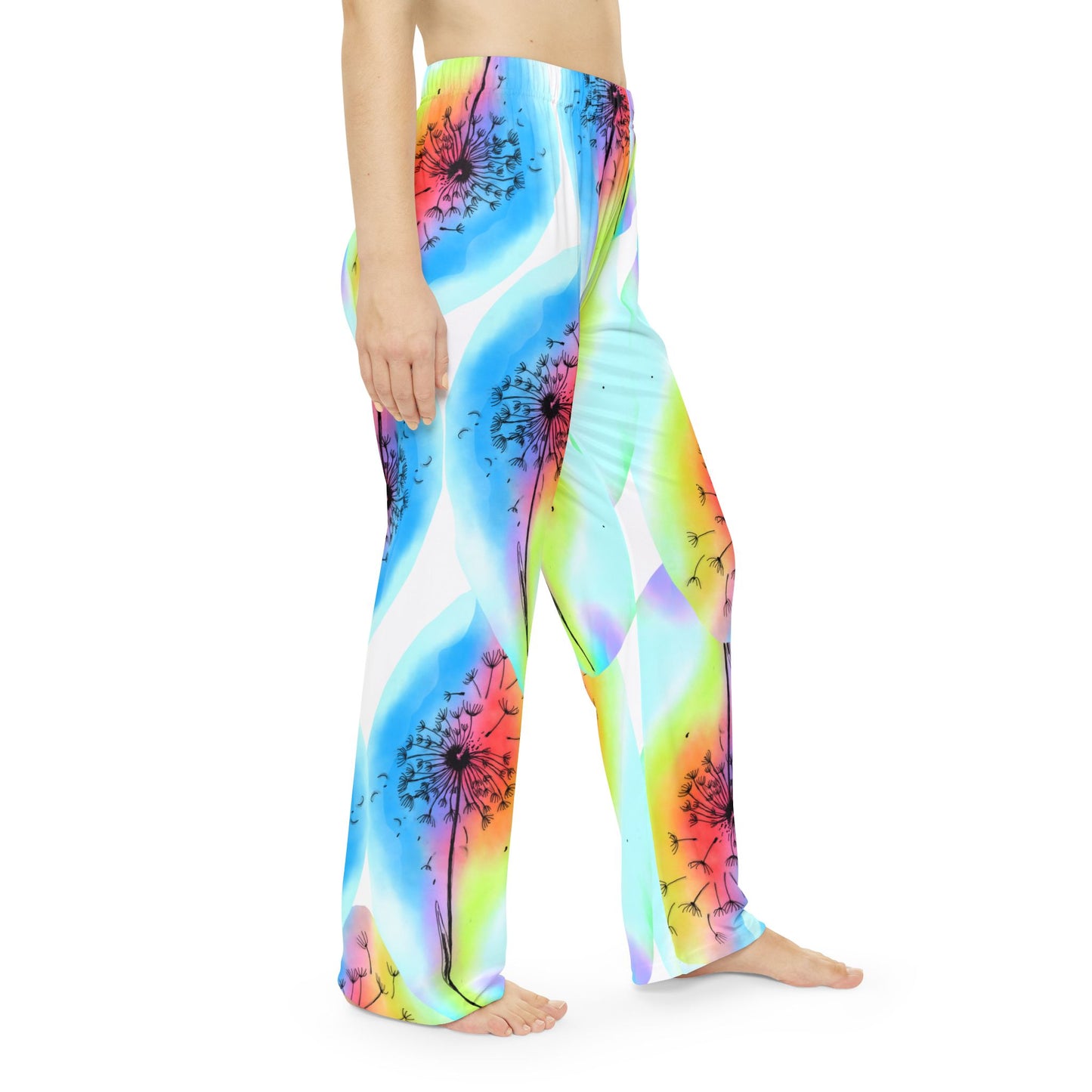 Vibrant Floral Women's Pajama Pants, Colorful Loungewear, Relaxation Pants, Cozy Sleepwear, Gift for Her, Festival Pajamas