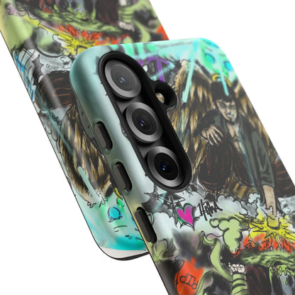 Tough Cases Phone Case, Edgy Art Phone Cover, Unique Gift for Him, Phone Accessories, Halloween Decor