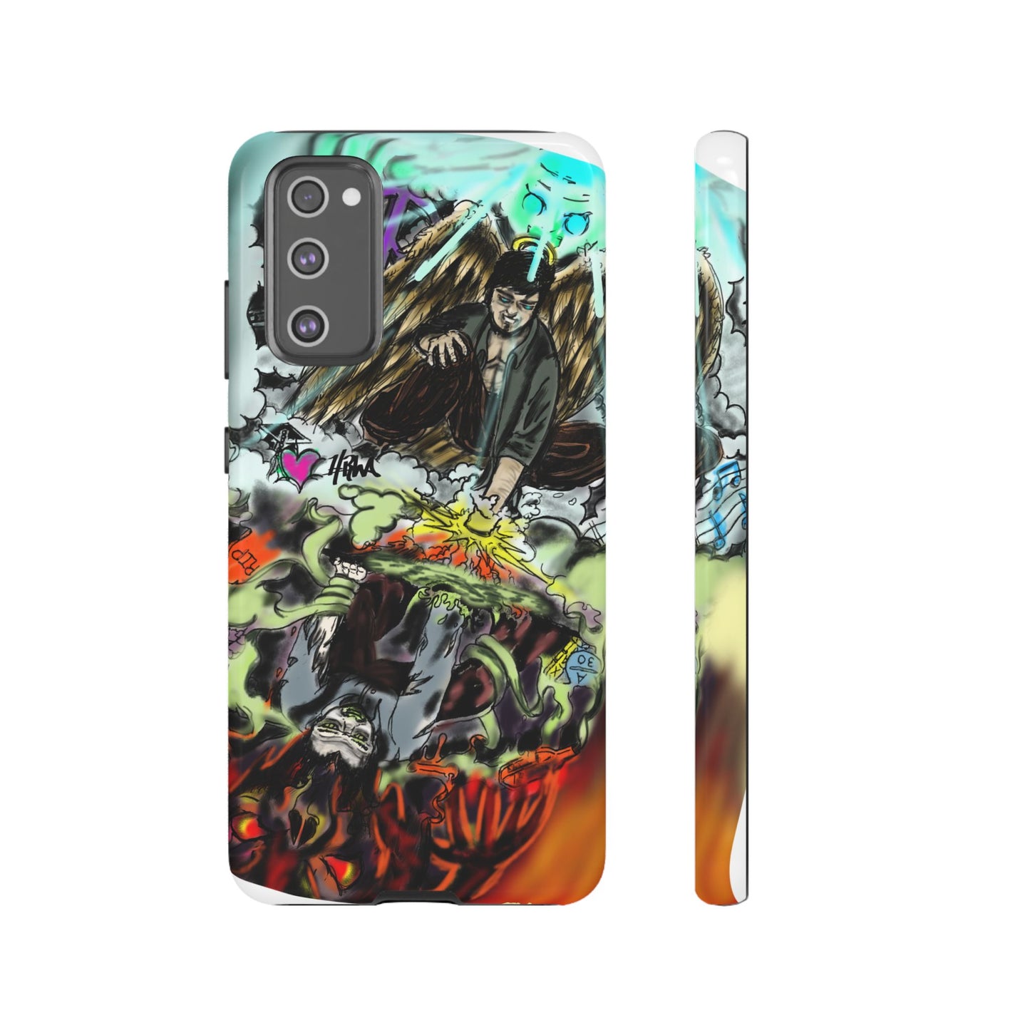 Tough Cases Phone Case, Edgy Art Phone Cover, Unique Gift for Him, Phone Accessories, Halloween Decor