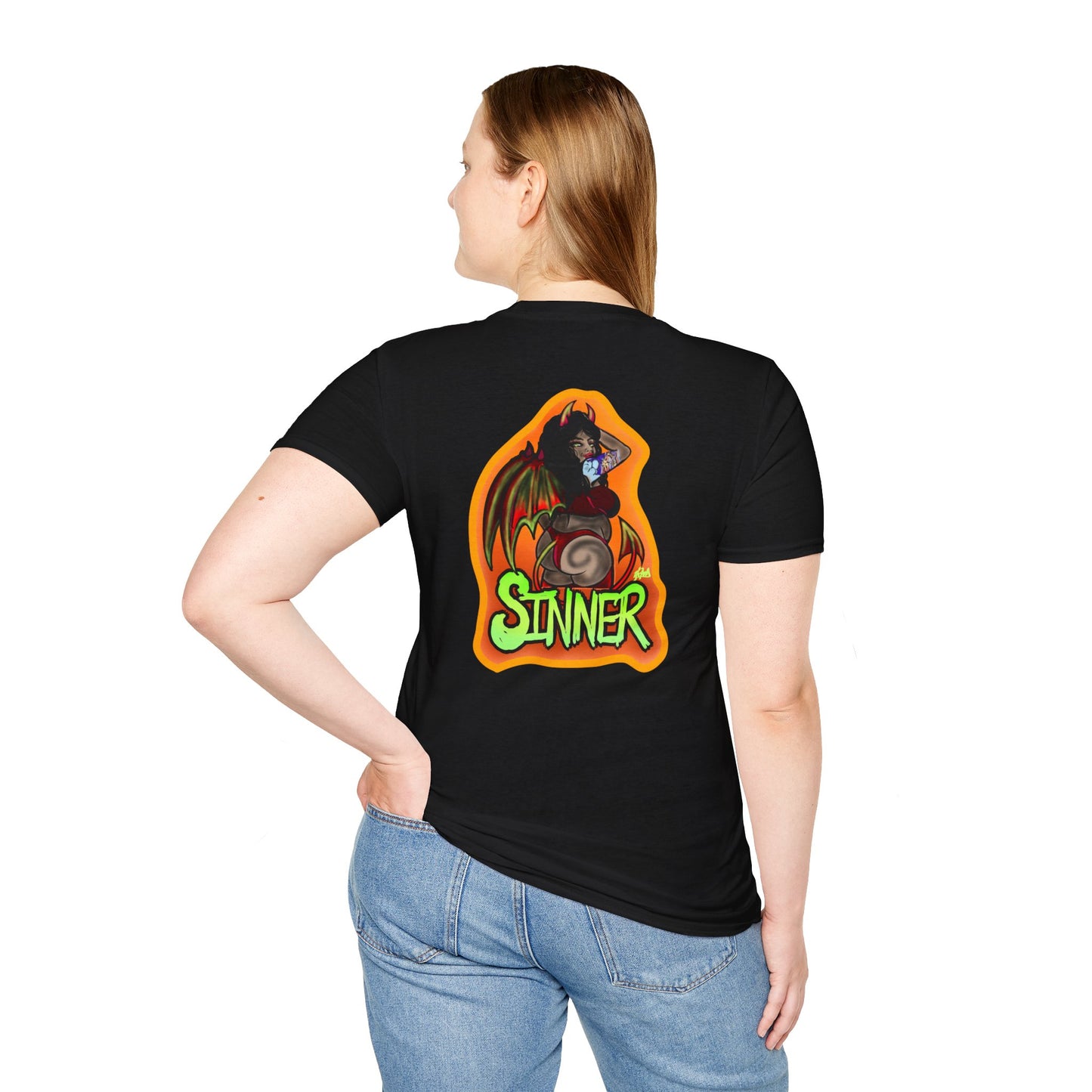 Saint and Sinner Graphic T-Shirt, Unisex Tee for Halloween, Gift for Friends, Statement Shirt, Casual Wear, Gothic Aesthetic