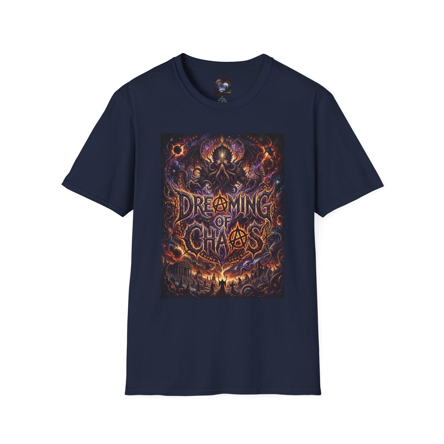 Dreaming of Chaos T‑Shirt — Dark Cosmic Horror Graphic Tee