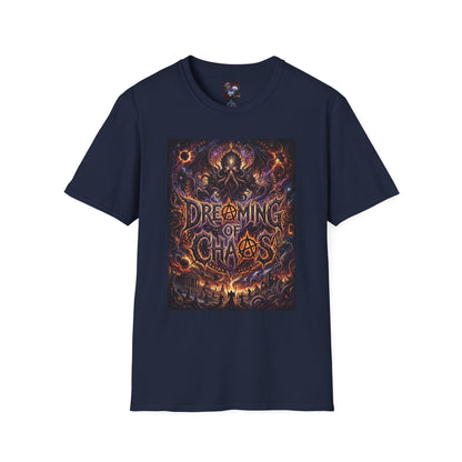 Dreaming of Chaos T‑Shirt — Dark Cosmic Horror Graphic Tee