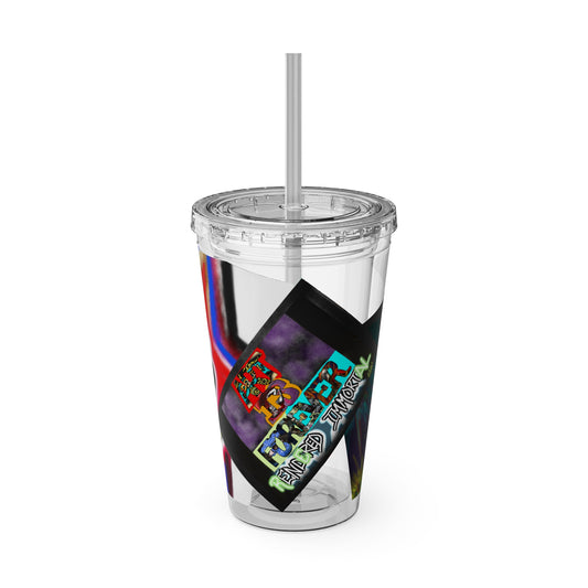 Sunsplash Tumbler with Straw, 16oz