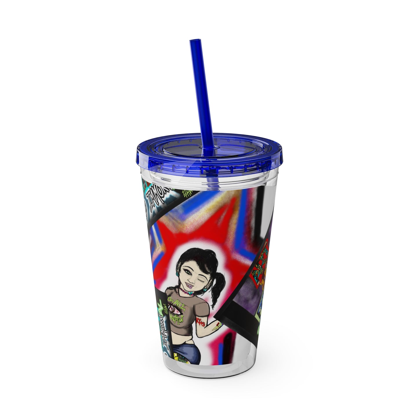 Sunsplash Tumbler with Straw, 16oz