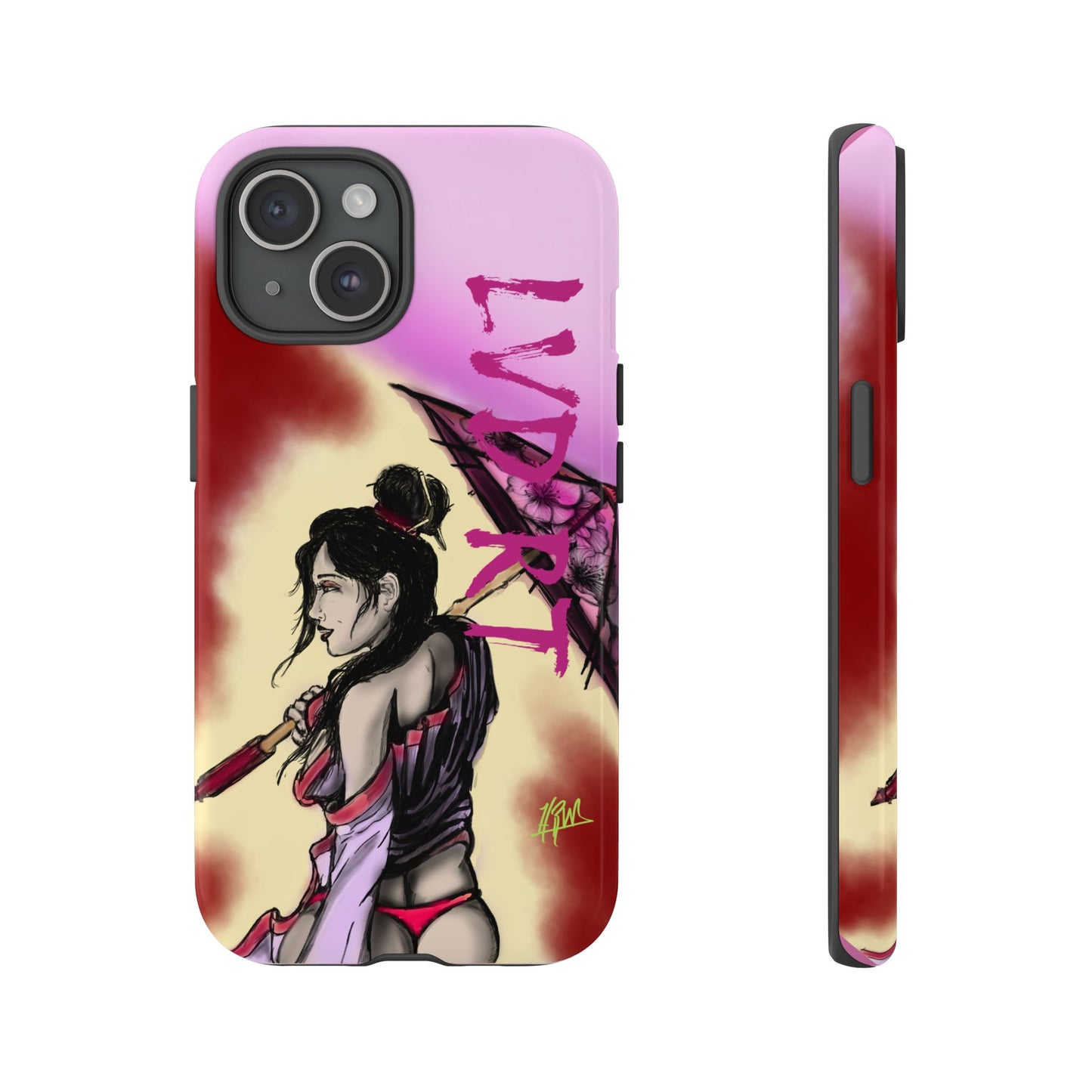 Phone Case with Bold Art, Tough Phone Cover, Unique Smartphone Case, Gift for Her, Aesthetic Tech Accessories