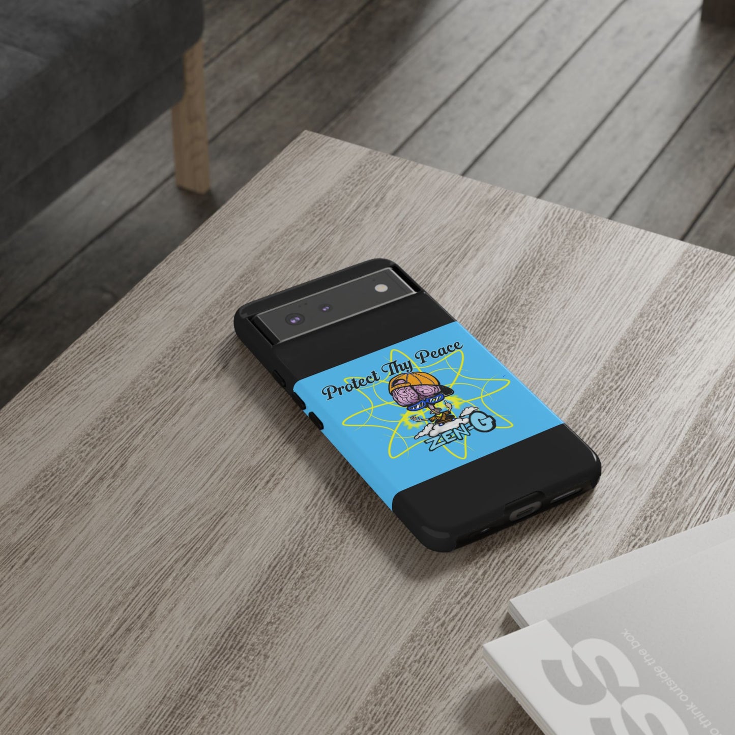 Protect Thy Peace Phone Case, Zen G Tough Case for Stress Relief, Unique Phone Accessory, Holiday Gift, Vibrant Design
