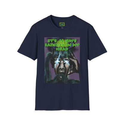 Unisex Graphic T-Shirt - "It's Always Raining in My Head" Horror Art Tee