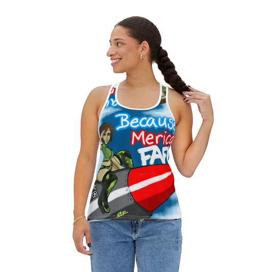Patriotic Women's Tank Top for Holidays, Summer BBQ, Festivals, Celebration Wear, Vibrant Graphic Tee