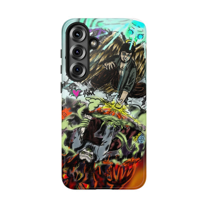 Tough Cases Phone Case, Edgy Art Phone Cover, Unique Gift for Him, Phone Accessories, Halloween Decor
