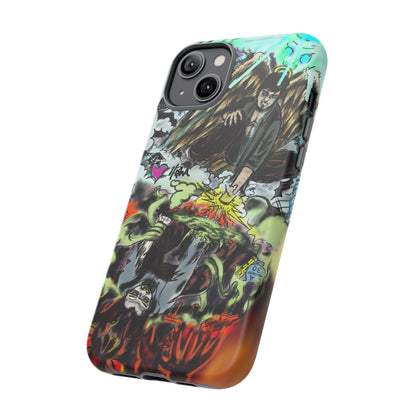 Tough Cases Phone Case, Edgy Art Phone Cover, Unique Gift for Him, Phone Accessories, Halloween Decor