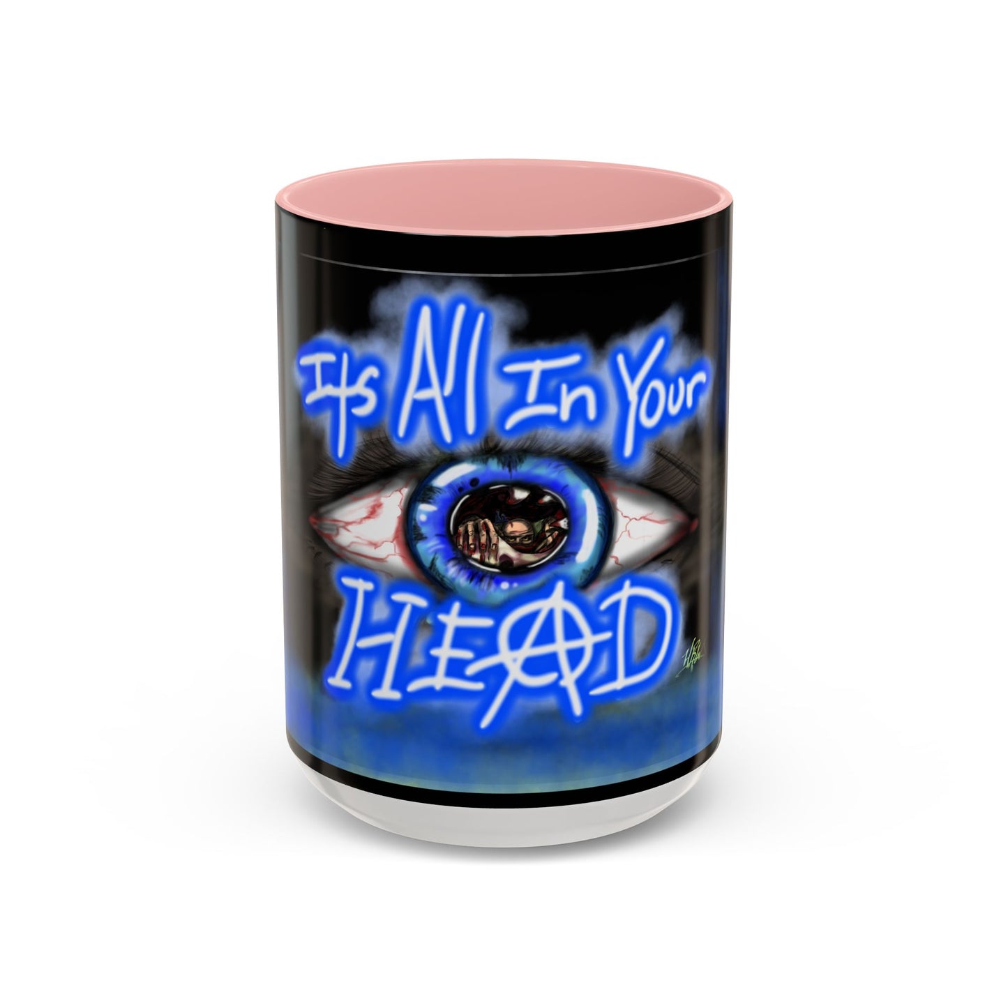 All In Your Head Accent Coffee Mug - Unique Gift for Coffee Lovers