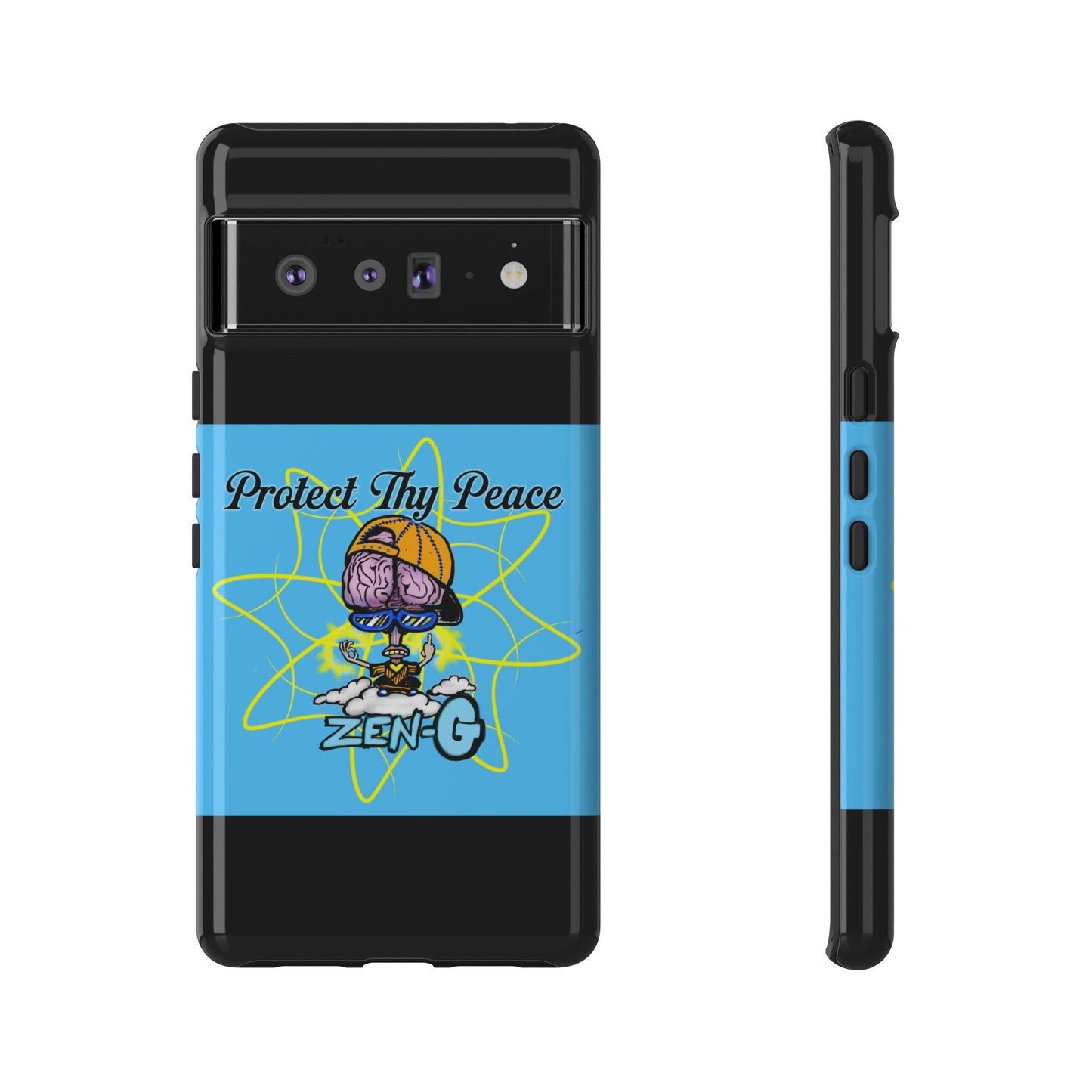 Protect Thy Peace Phone Case, Zen G Tough Case for Stress Relief, Unique Phone Accessory, Holiday Gift, Vibrant Design