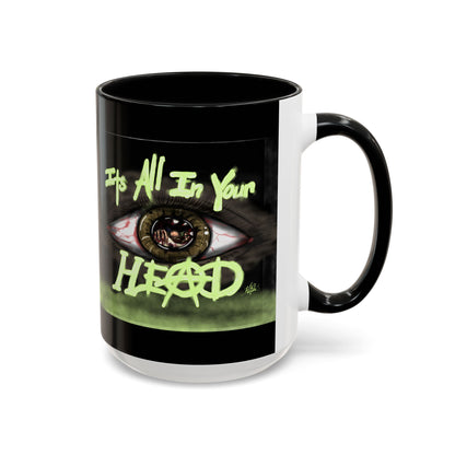 Edgy Accent Coffee Mug - Unique Gift for Artists, Home Decor, Halloween, Motivational Drinkware, Gothic Style, Mindful Daily Use