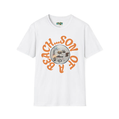 Beach Vibe Graphic T-Shirt — "Beach...Son of a" Retro Surf Design