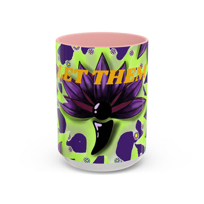 Vibrant Flower Accent Coffee Mug - 11oz & 15oz Semicolon Let Them Design