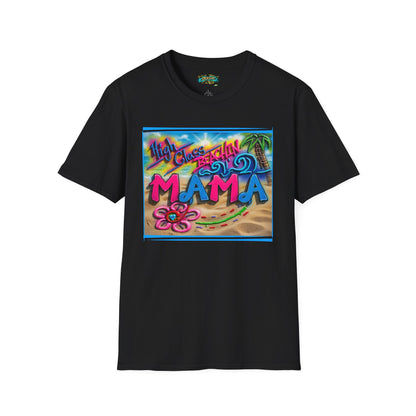 Mama Beach T-Shirt – Tropical "Hi! Aloha MAMA" Vacation Graphic Tee