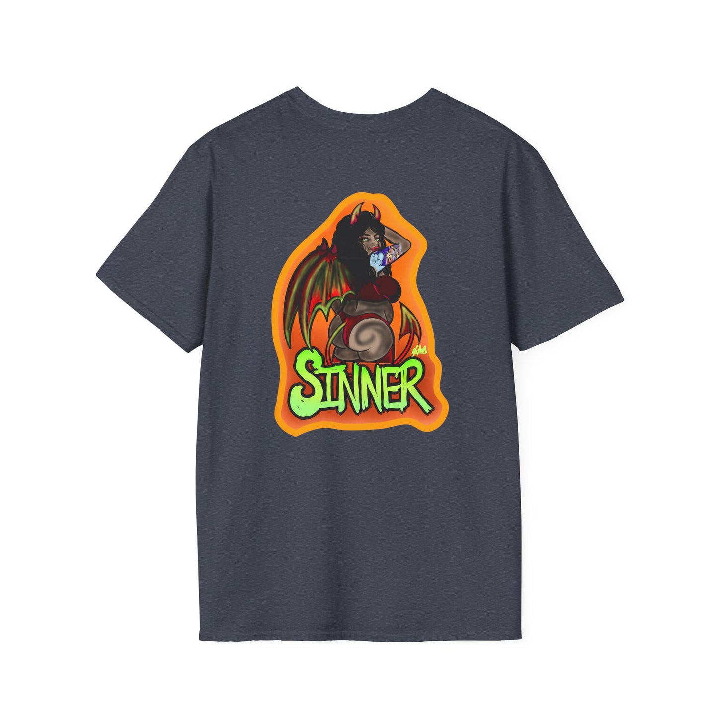 Saint and Sinner Graphic T-Shirt, Unisex Tee for Halloween, Gift for Friends, Statement Shirt, Casual Wear, Gothic Aesthetic