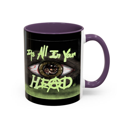 Edgy Accent Coffee Mug - Unique Gift for Artists, Home Decor, Halloween, Motivational Drinkware, Gothic Style, Mindful Daily Use