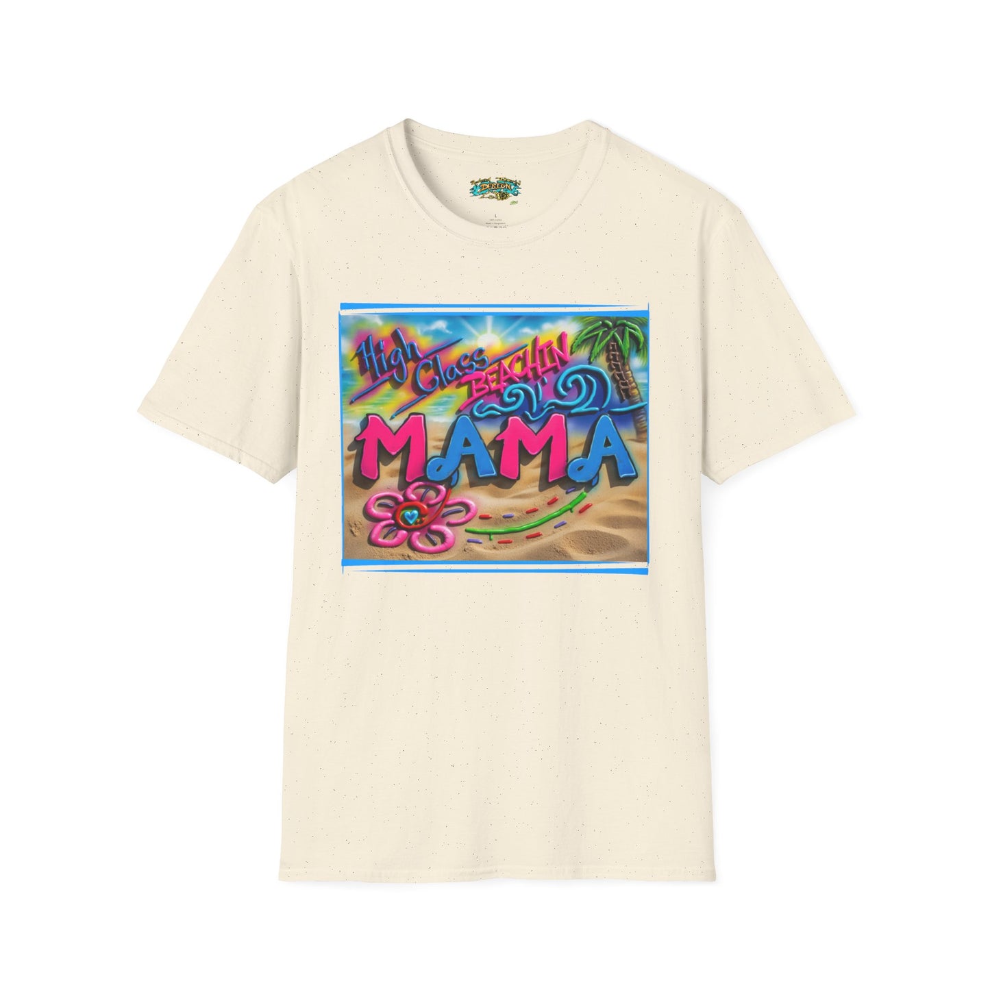 Mama Beach T-Shirt – Tropical "Hi! Aloha MAMA" Vacation Graphic Tee