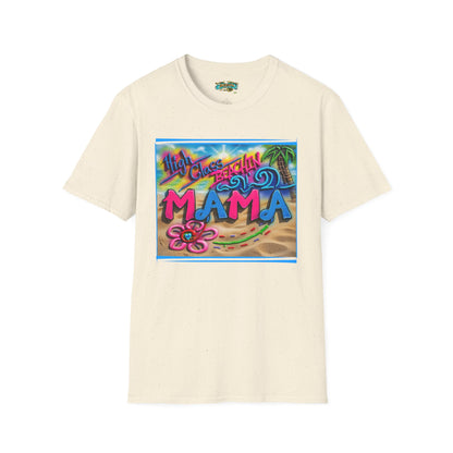 Mama Beach T-Shirt – Tropical "Hi! Aloha MAMA" Vacation Graphic Tee