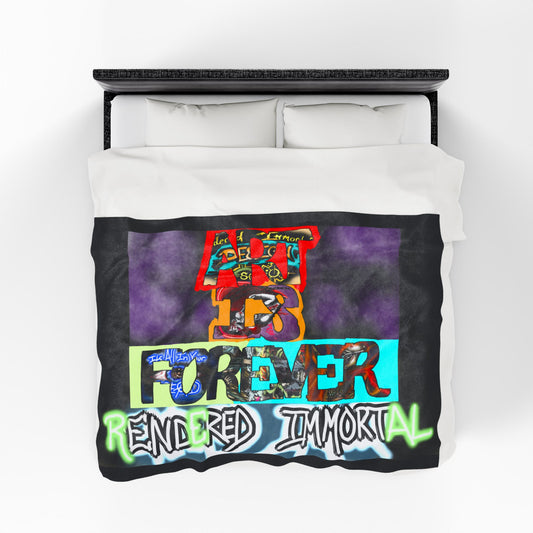 Cozy Velveteen Plush Blanket - Funky Graphic Throw for Chill Evenings, Gifts for Gamers, Home Decor Essentials