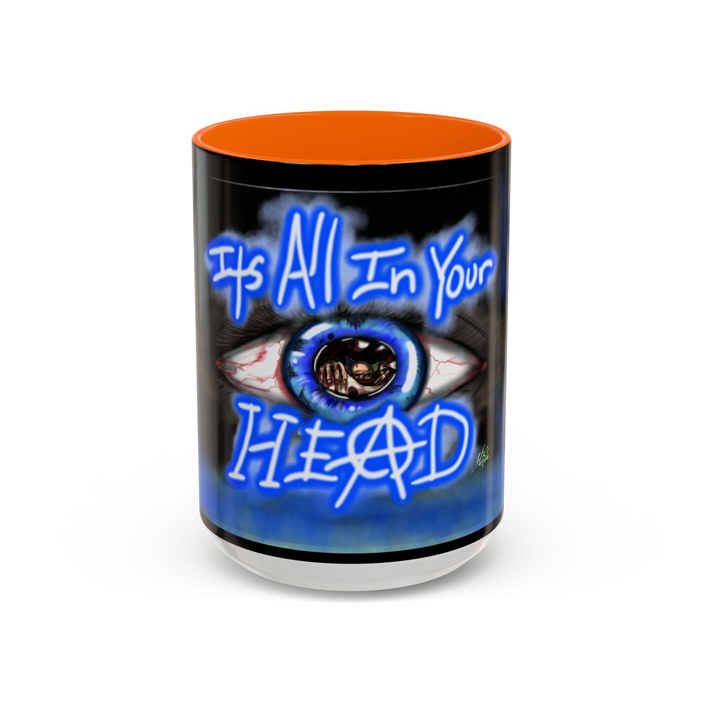 All In Your Head Accent Coffee Mug - Unique Gift for Coffee Lovers