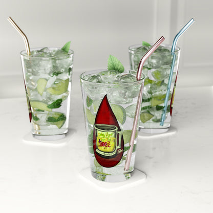 Only here for the boos Pint Glass - 16oz, Perfect for Gifts, Home Bar, Party, Coffee Enthusiasts, Mug Design, Unique Drinkware